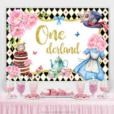 Blumen Magisch Fee Thema Onederland Geburtstag Hintergrund